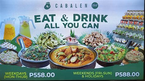 cabalen buffet price moa.